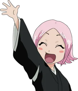 红发女孩招手素材人物