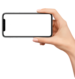 手势拿手机样机免抠png