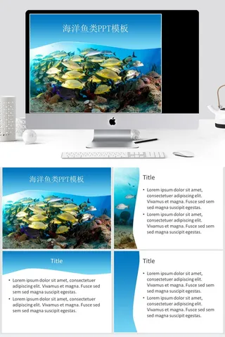 漂亮的海底世界PPT模板