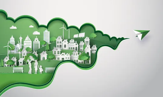 生态城市高级矢量剪纸
