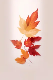 秋叶橙红色意境大气背景