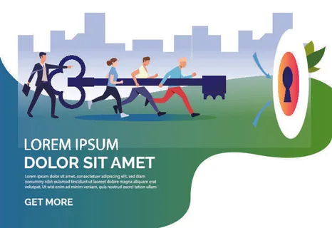 扁平化人物场景办公互联网等距ai矢量设计网页海报UI素材插画