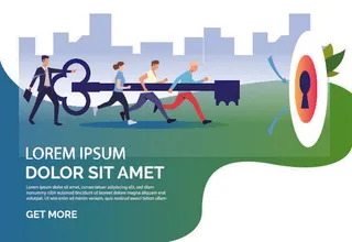 扁平化人物场景办公互联网等距ai矢量设计网页海报UI素材插画