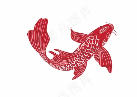 鲤鱼剪纸 剪纸风元素
