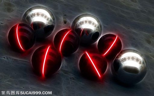 3D科技发光圆球炫酷PPT素材海报背景