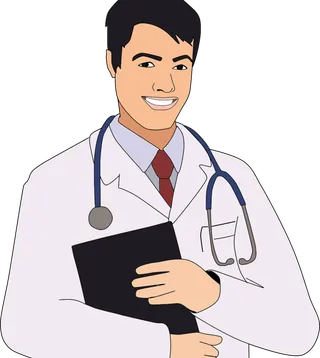 卡通医生简笔素材