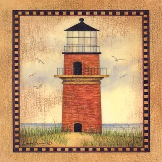灯塔高清油画风景画