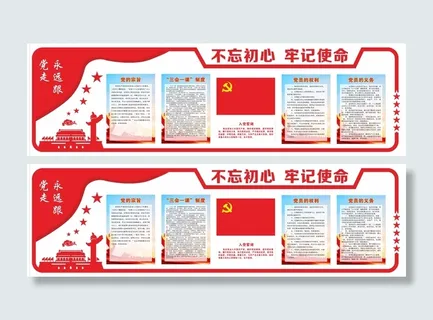 不忘初心牢记使命党建文化墙