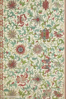 杏色鲜花植物中式传统纹样集锦中国风图片