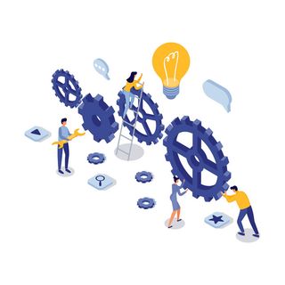 扁平化人物场景办公互联网等距ai矢量设计网页海报UI素材插画