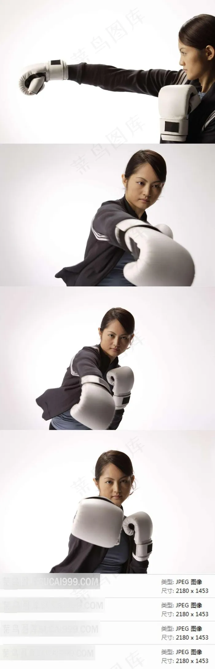 拳击美女摄影素材