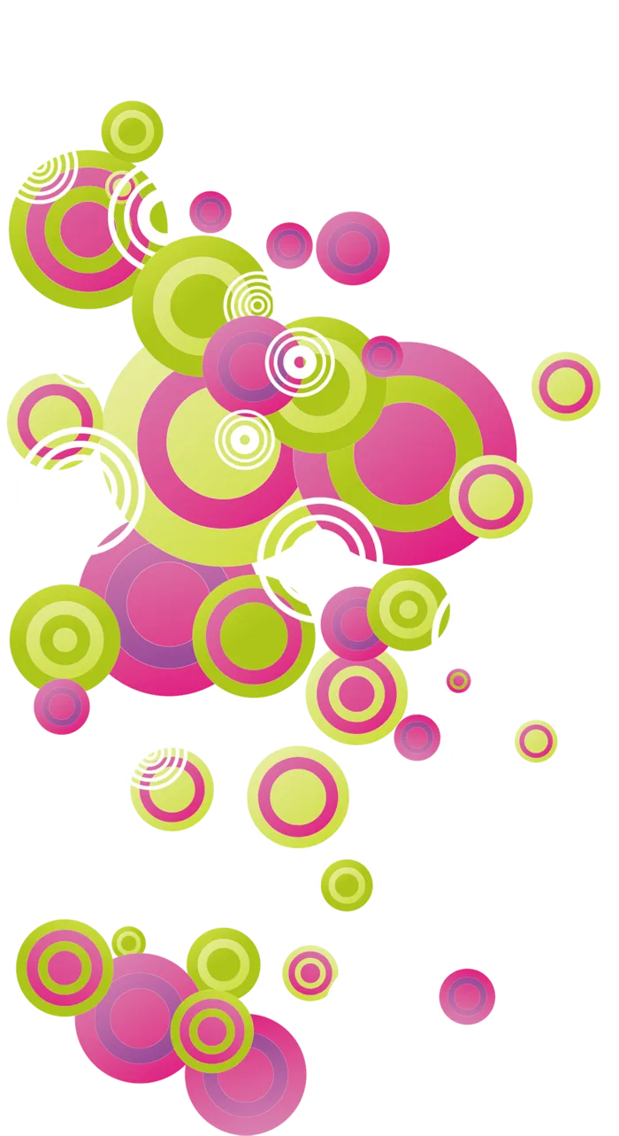 红色绿色圆点卡通堆叠
