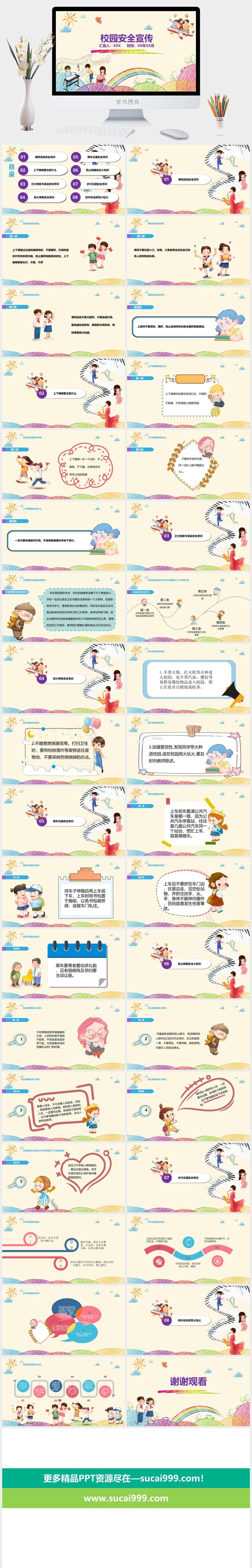 中小学生学生安全教育课件 安全教育日PPT