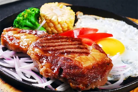 爱情肉眼牛扒美食素材