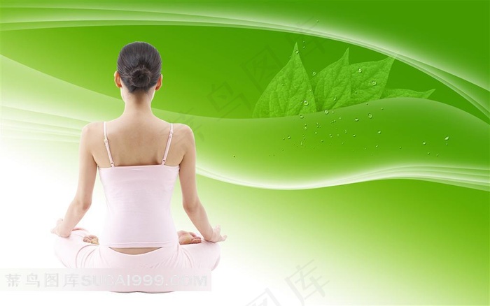 瑜伽健身美女平面广告
