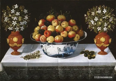 静物水果花卉花瓶油画 静物水果花卉花瓶油画