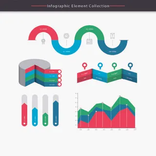 数据图形分析分类ppt会议图标统计图表商业eps矢量图素材模板