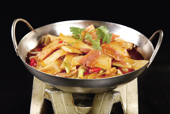 干锅美食焖锅湘菜麻辣香辣纸锅干锅培根杏鲍菇