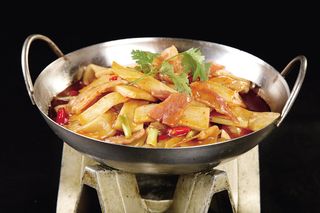 干锅美食焖锅湘菜麻辣香辣纸锅干锅培根杏鲍菇