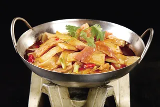 干锅美食焖锅湘菜麻辣香辣纸锅干锅培根杏鲍菇