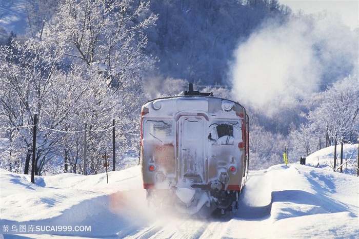 唯美冬季火车壁纸