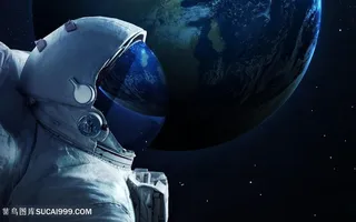 登上月球的宇航员高清图片