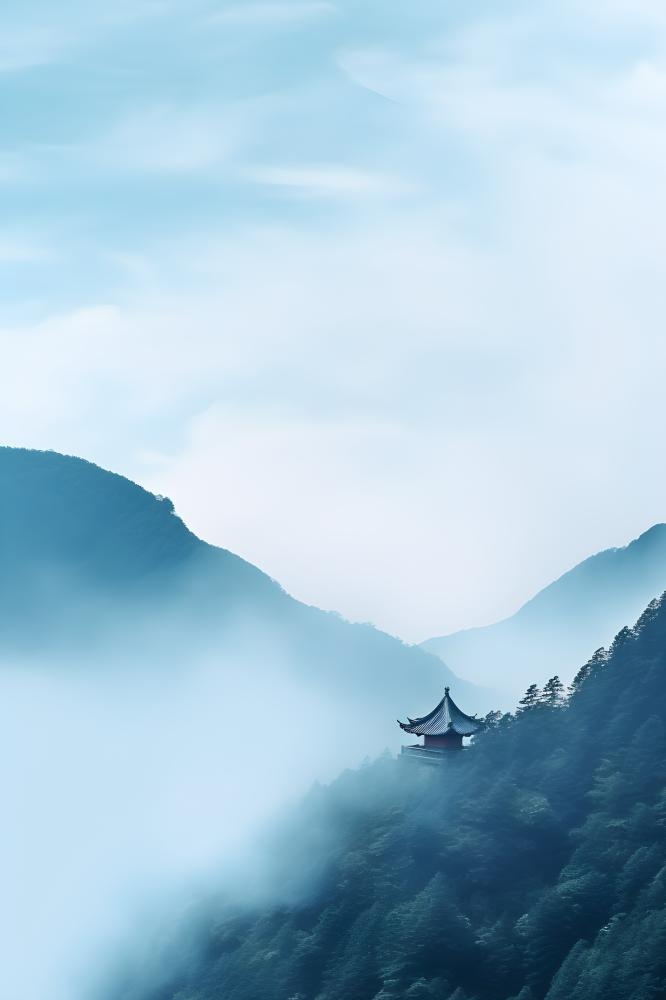 国风建筑意境背景(2400x3600)