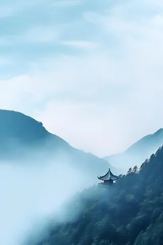 国风建筑意境背景