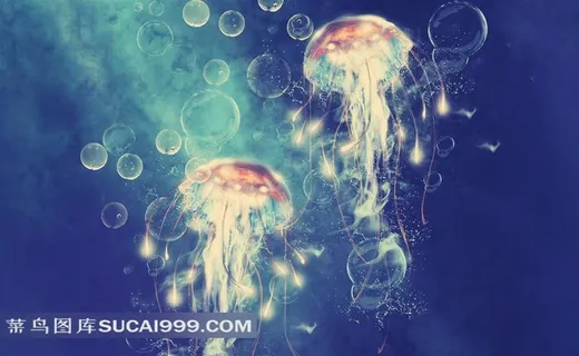 高清晰唯美梦幻水母海鲜生物图片