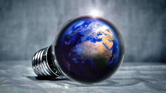 地球, 行星, 雷雨, 光, 梨, 灯泡, 闪烁, 活力