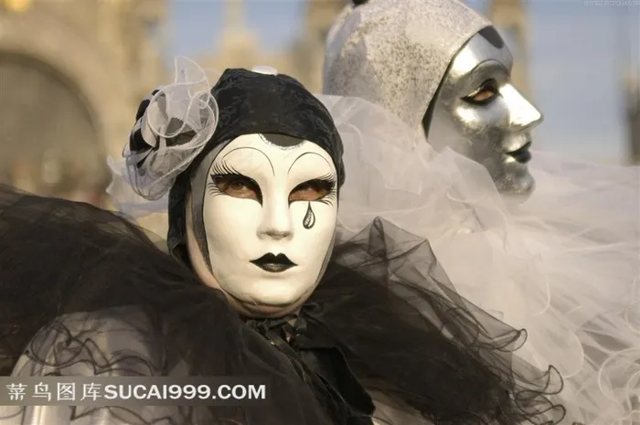 欧式精美怪异面具高清素材人物