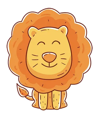卡通狮子黄色可爱