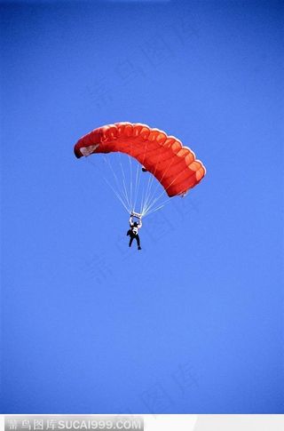 橙色排形降落伞