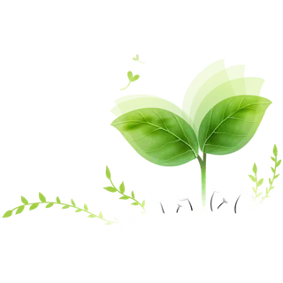 小清新绿色小树苗植树节元素设计
