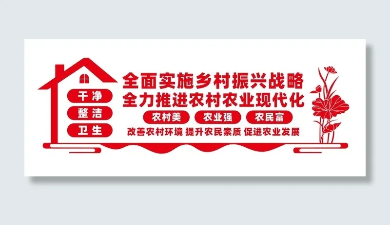 乡村人居环境整治文化墙cdr矢量模版下载