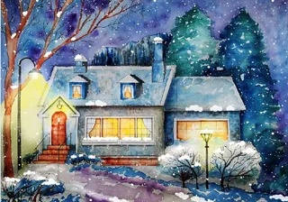 圣诞节冬天背景风景