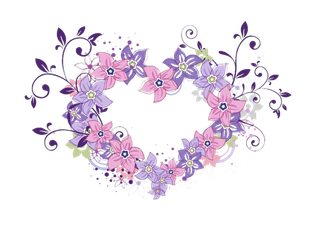 爱心花边框图片素材