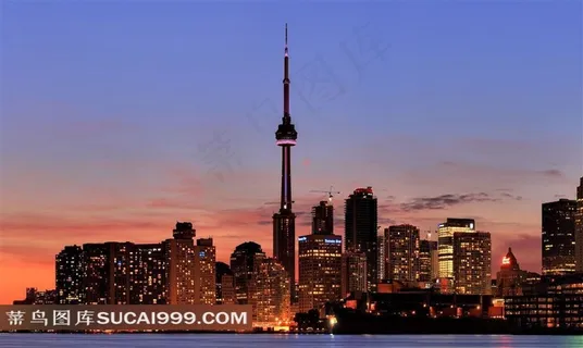多伦多城市电视塔夜景摄影