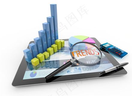 正在用计算机算数的商务科技高清素材图片