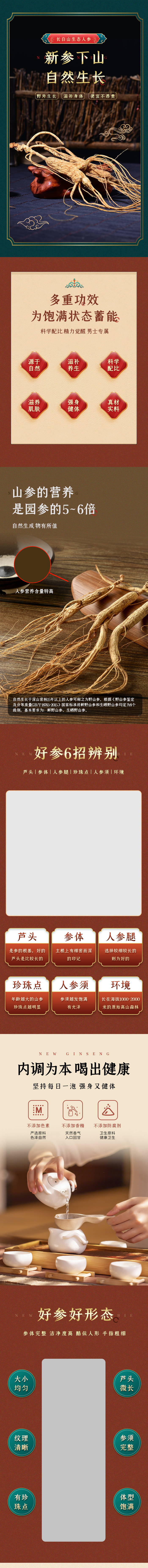 长白山生态人参电商首页psd模版下载