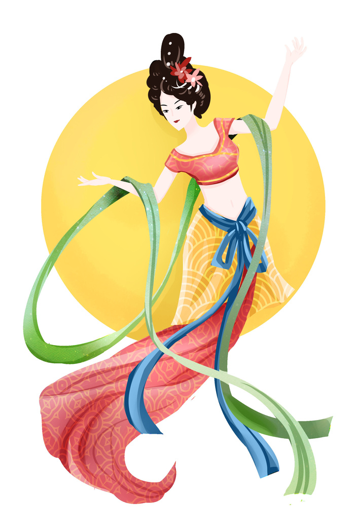 卡通中秋节嫦娥素材