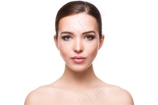 完美肌肤的美女