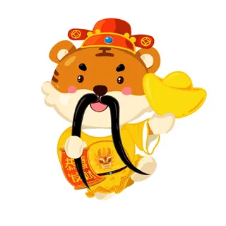 可爱虎年形象卡通新春