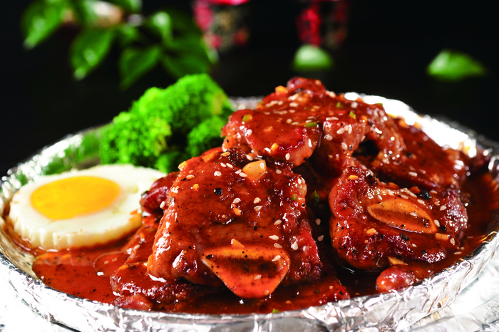 铁板牛仔骨清晰摄影图片