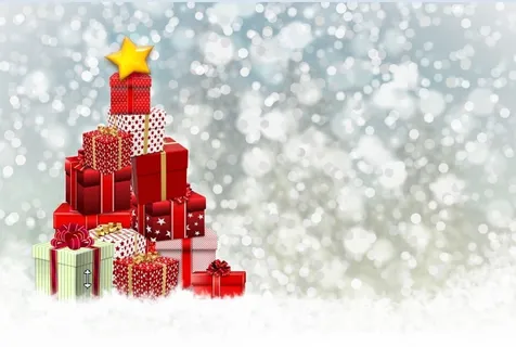 圣诞节雪花风景装饰背景墙