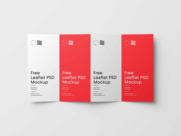 手册折页展示四折页一面4-Fold Brochure Mockup