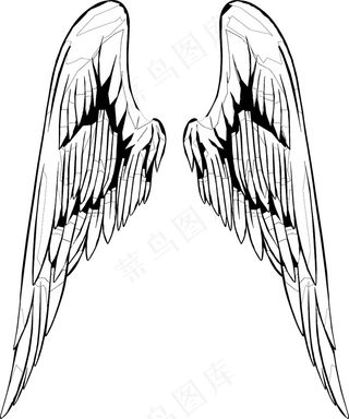 天使翅膀简笔画图片
