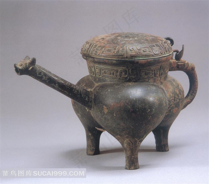 中国古代青铜酒壶高清素材