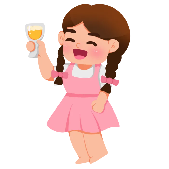 卡通可爱啤酒节干杯庆祝人物元素插画