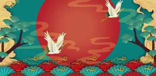 复古国潮背景图片